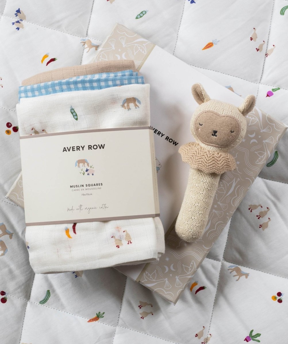 Rattle & Care New Baby Gift Set - Little Farm – for children, available at Learning Bugs UK