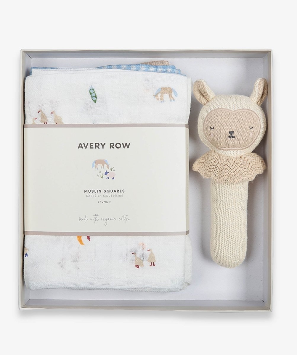 Rattle & Care New Baby Gift Set - Little Farm – for children, available at Learning Bugs UK