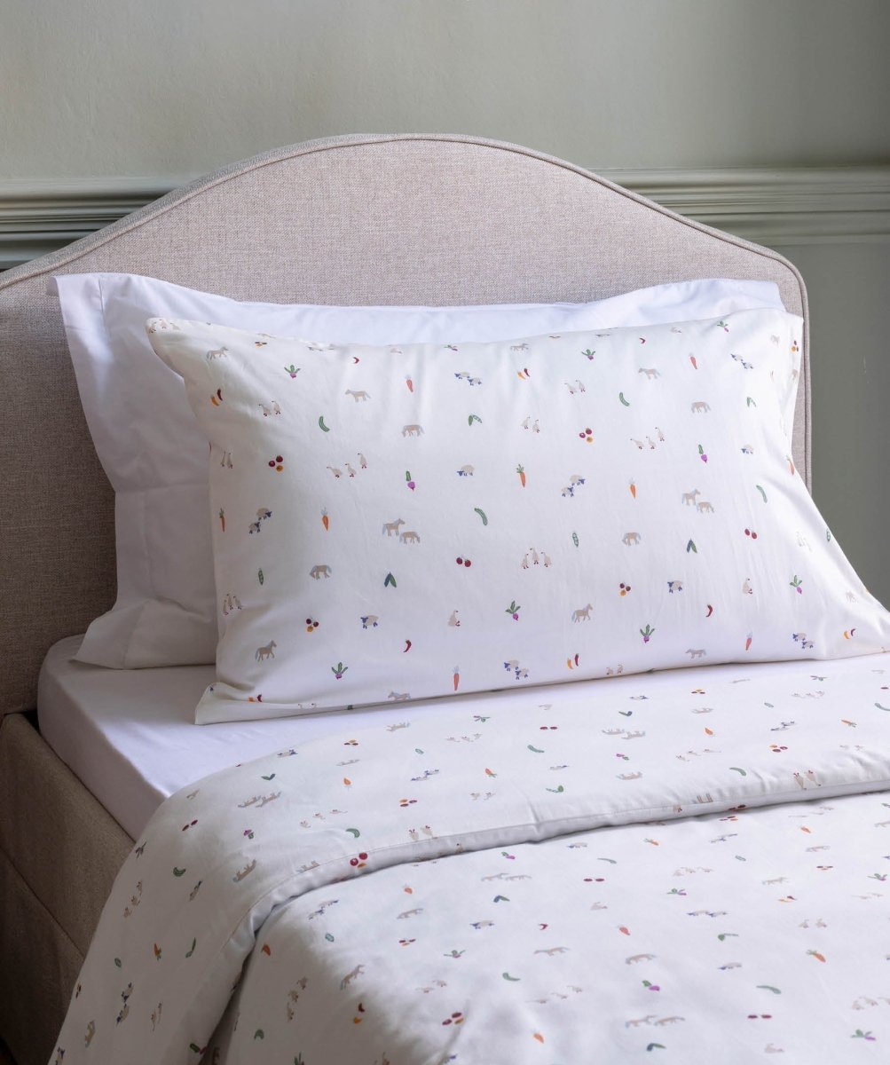 Organic Cotton Single Bedding Set - Little Farm – Bedding for children, available at Learning Bugs UK
