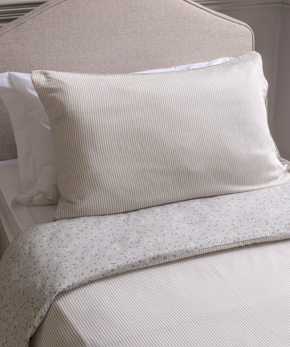 Organic Cotton Single Bedding Set - Stripe – Bedding for children, available at Learning Bugs UK