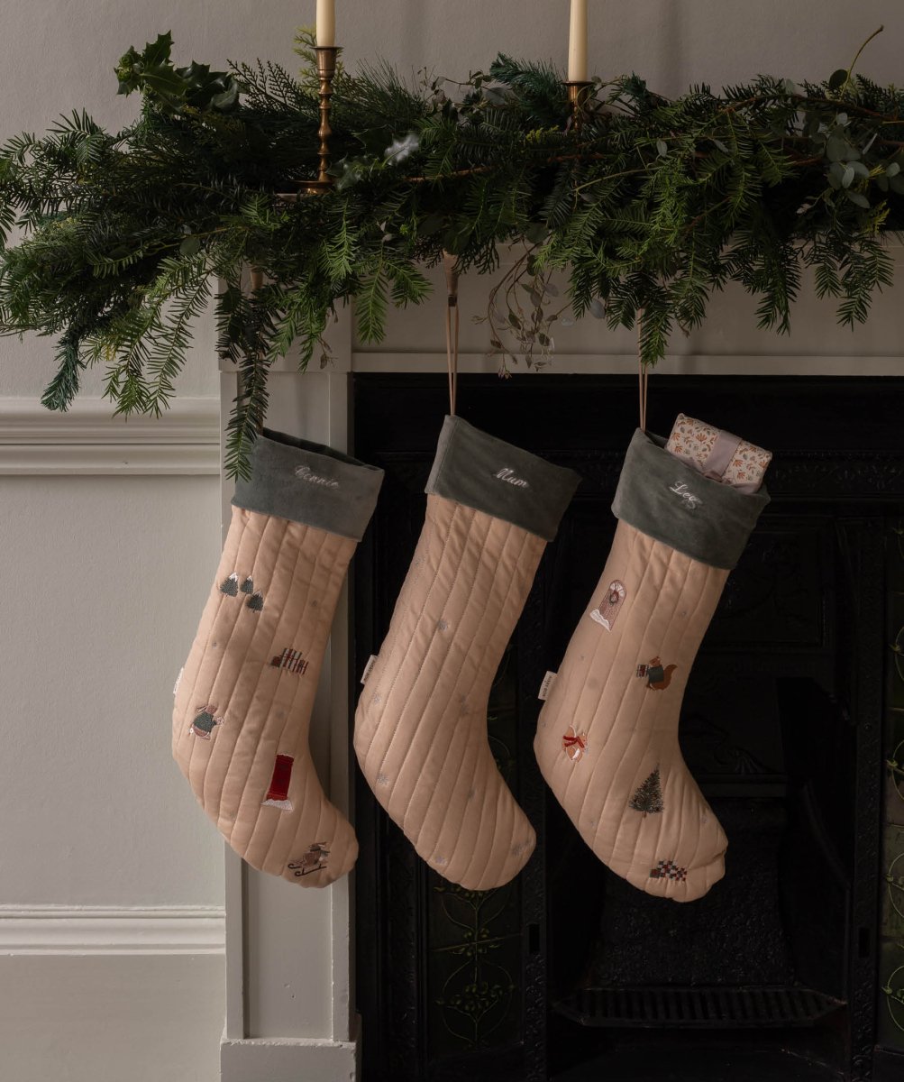 Avery Row Christmas Stocking - Snowflakes – Christmas Decorations for children, available at Learning Bugs UK