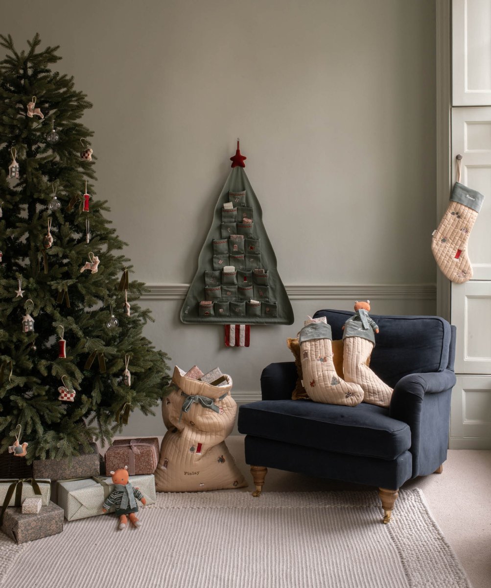 Avery Row Christmas Stocking - Snowflakes – Christmas Decorations for children, available at Learning Bugs UK