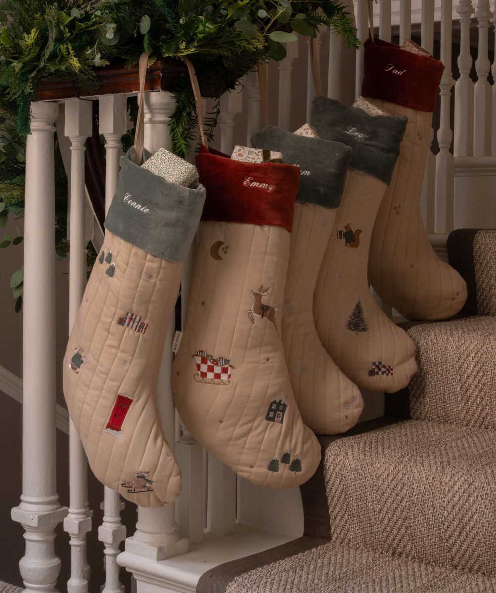 Avery Row Christmas Stocking - Snowflakes – Christmas Decorations for children, available at Learning Bugs UK
