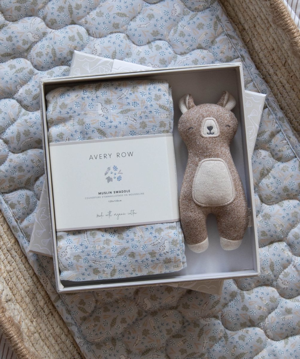 Swaddle & Cuddle New Baby Gift Set - Nature Trail – for children, available at Learning Bugs UK