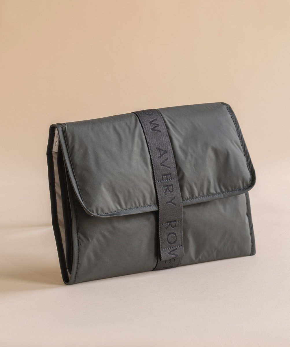 Recycled Nylon Travel Baby Changing Mat - Soft Black – Changing Bags & Travel Changing Mats for children, available at Learning Bugs UK