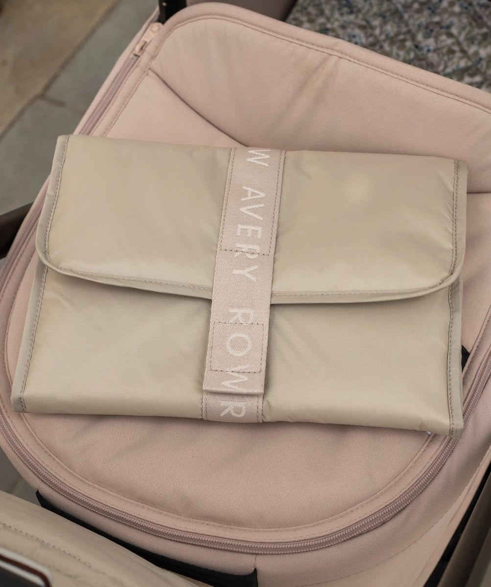 Recycled Nylon Travel Baby Changing Mat - Oyster – Changing Bags & Travel Changing Mats for children, available at Learning Bugs UK