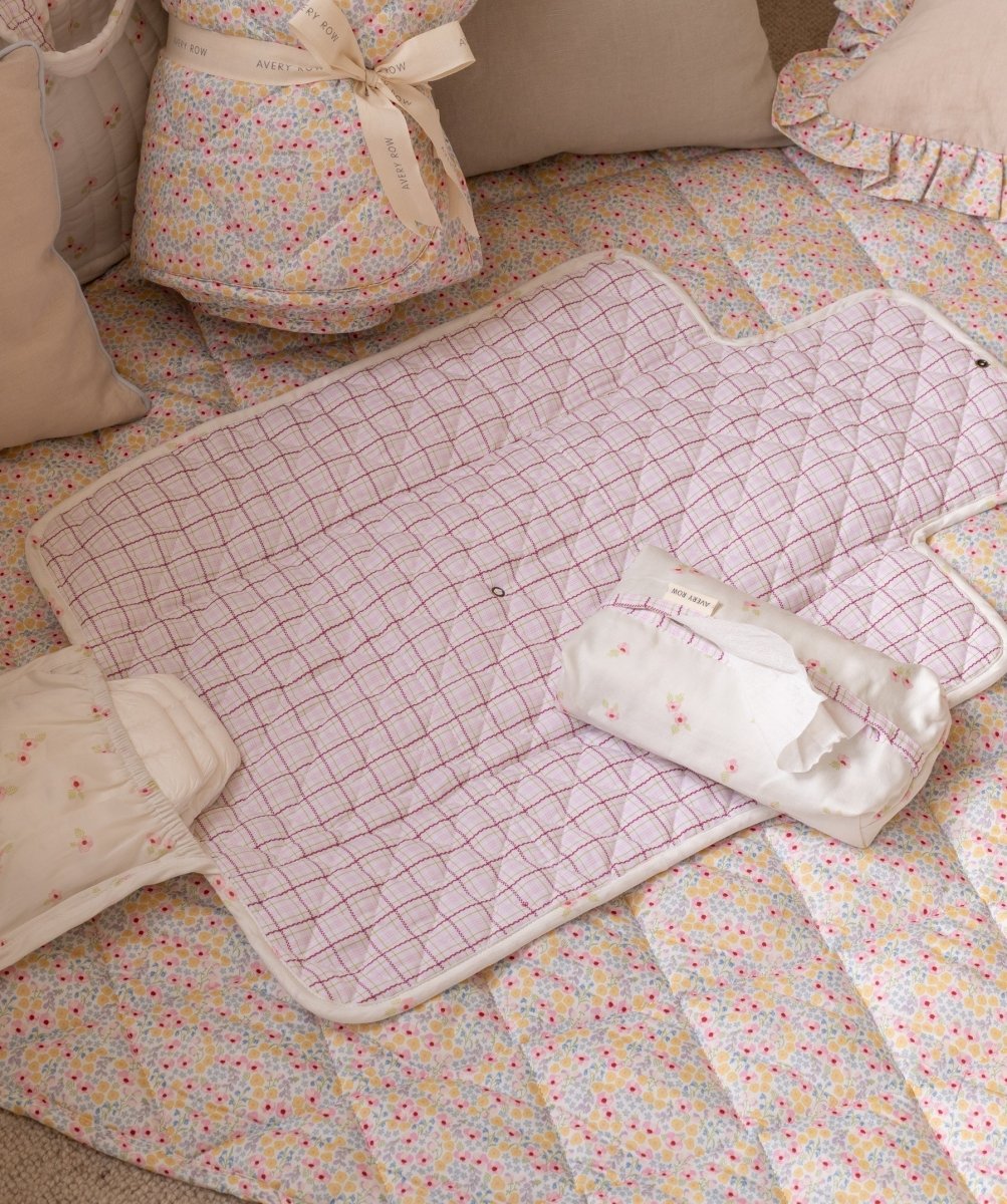 Cotton Travel Baby Changing Mat - Anemone – Changing Bags & Travel Changing Mats for children, available at Learning Bugs UK