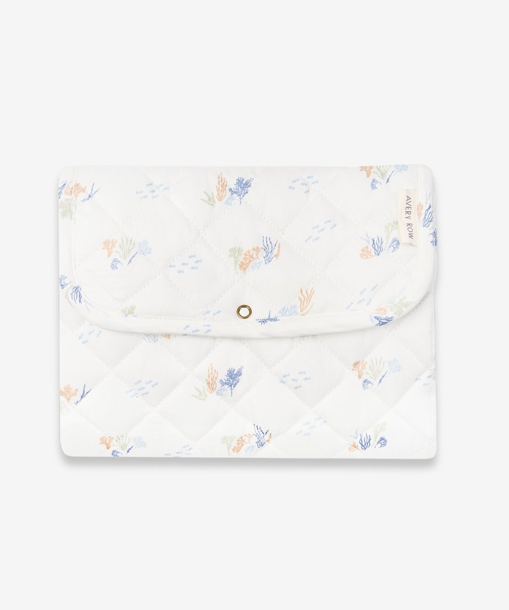 Cotton Travel Baby Changing Mat - Coastline – Changing Bags & Travel Changing Mats for children, available at Learning Bugs UK