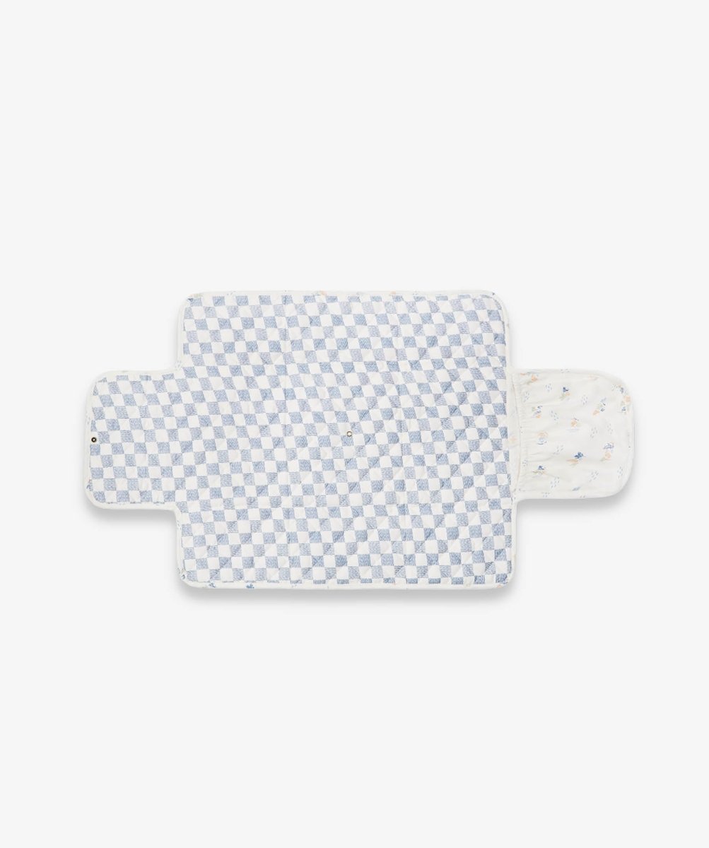 Cotton Travel Baby Changing Mat - Coastline – Changing Bags & Travel Changing Mats for children, available at Learning Bugs UK