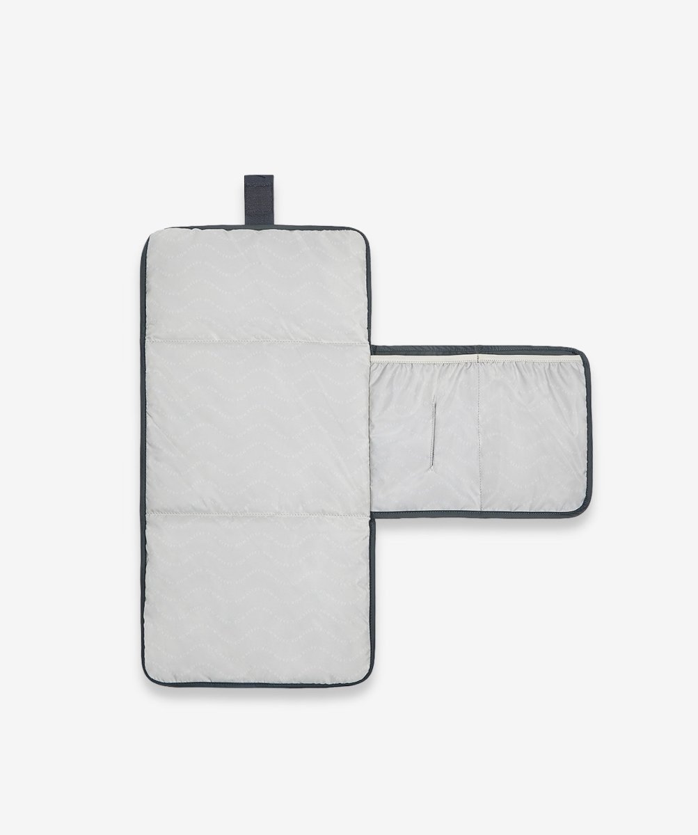 Recycled Nylon Travel Baby Changing Mat - Soft Black – Changing Bags & Travel Changing Mats for children, available at Learning Bugs UK