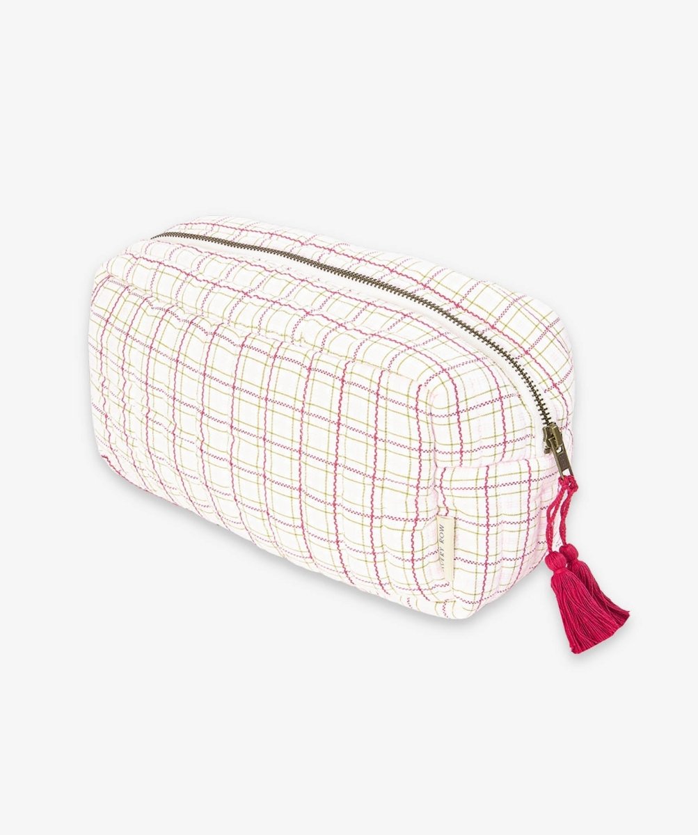 Wash bag - Pink Check – Parent Accessories for children, available at Learning Bugs UK