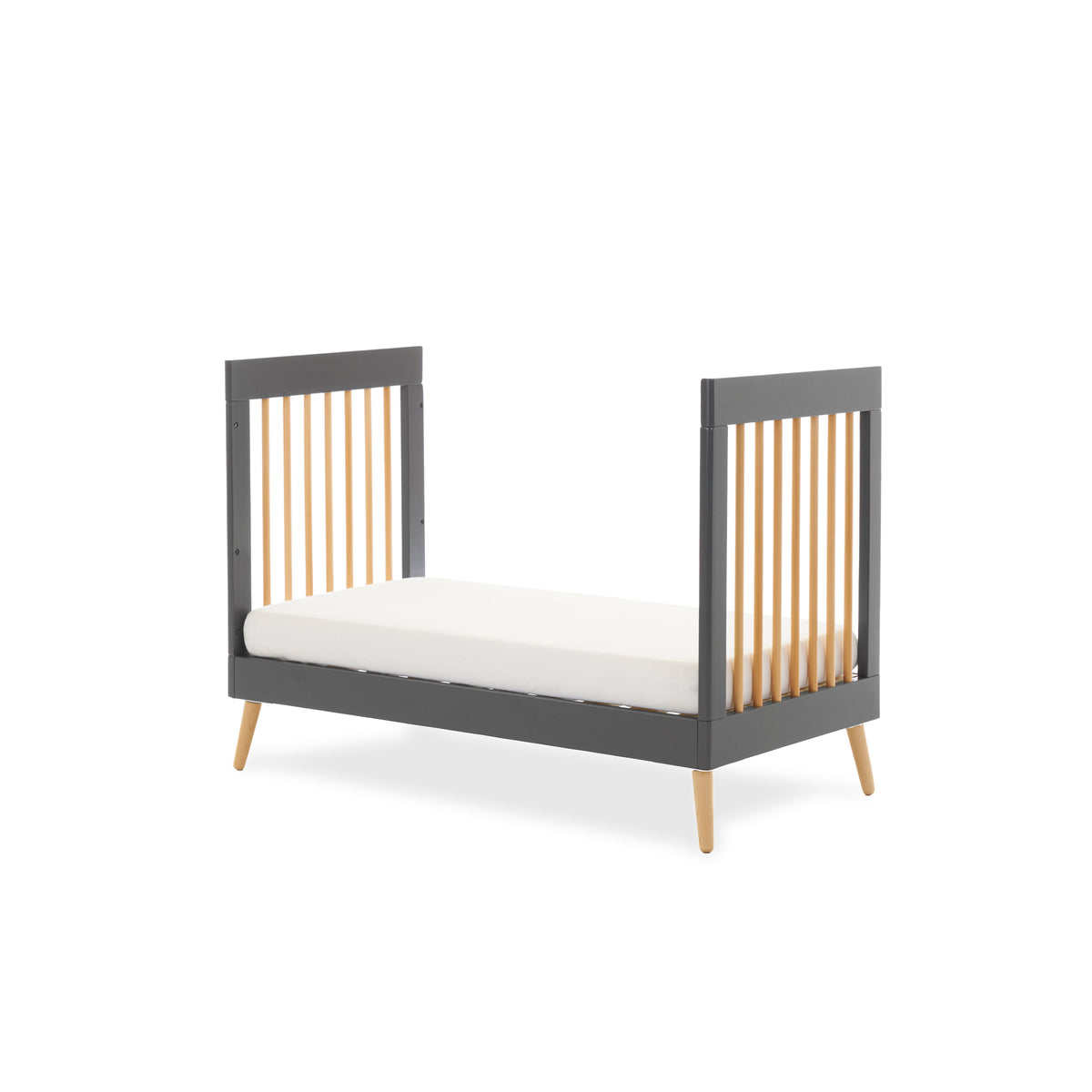 Obaby Maya Mini Cot Bed - Slate With Natural