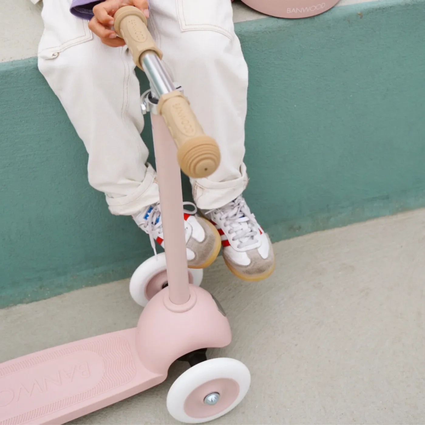 Banwood Eco Scooter Kids 3-Wheel Scooter (Faded Pink)