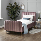 Obaby Gatsby Velvet Single Bed - Dusty Pink