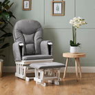 Obaby Reclining Glider Chair & Stool - Grey