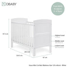 Obaby Gracie Mini 3 Piece Room Set - White