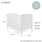 Obaby Gracie Mini 2 Piece Room Set - White