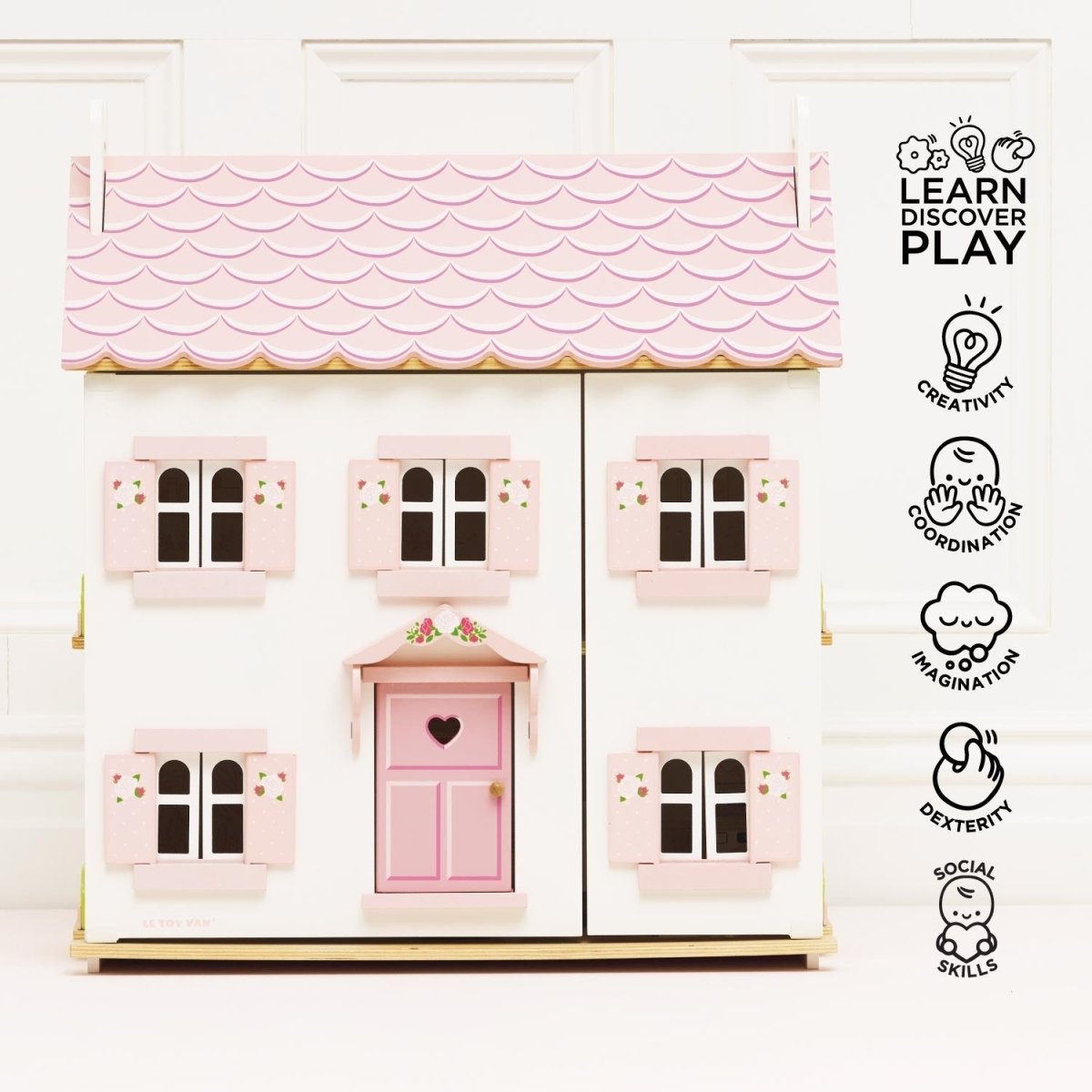 Sophie's Wooden Dolls House – Dollhouses for children, available at Learning Bugs UK