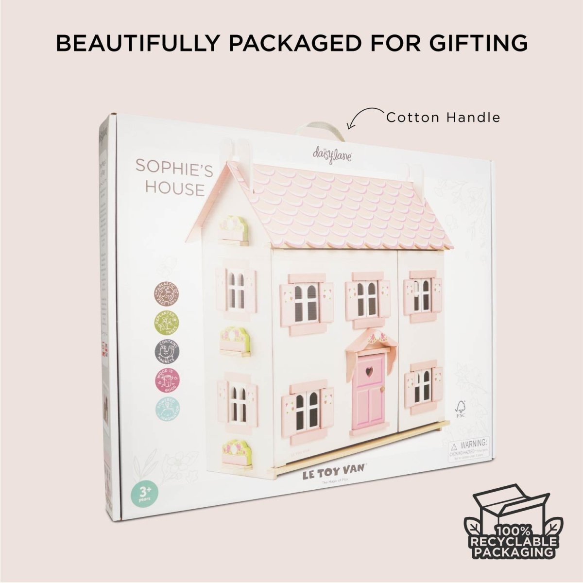 Sophie's Wooden Dolls House – Dollhouses for children, available at Learning Bugs UK