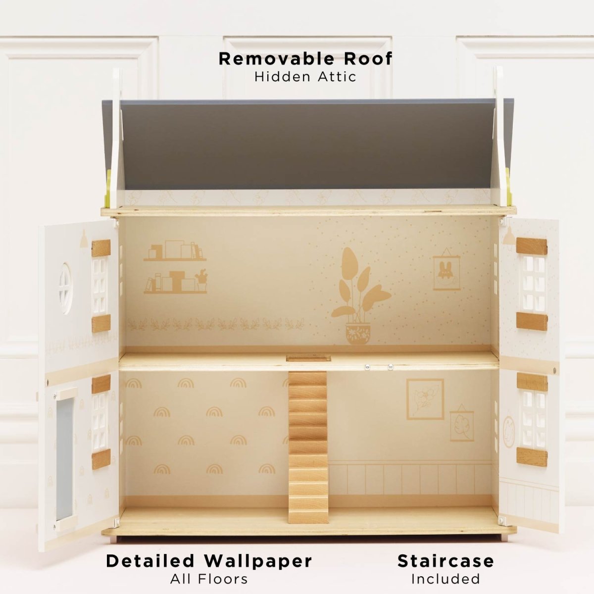 Bay Tree Wooden Dolls House – Dollhouses for children, available at Learning Bugs UK