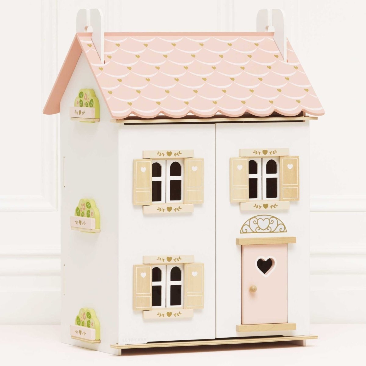 Roseheart Wooden Dolls House, Furniture and Family – Dollhouses for children, available at Learning Bugs UK