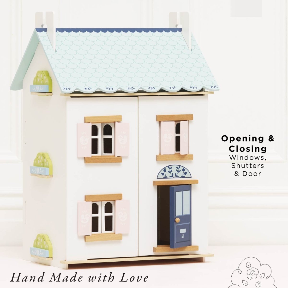 Bluebelle Wooden Dolls House – Dollhouses for children, available at Learning Bugs UK