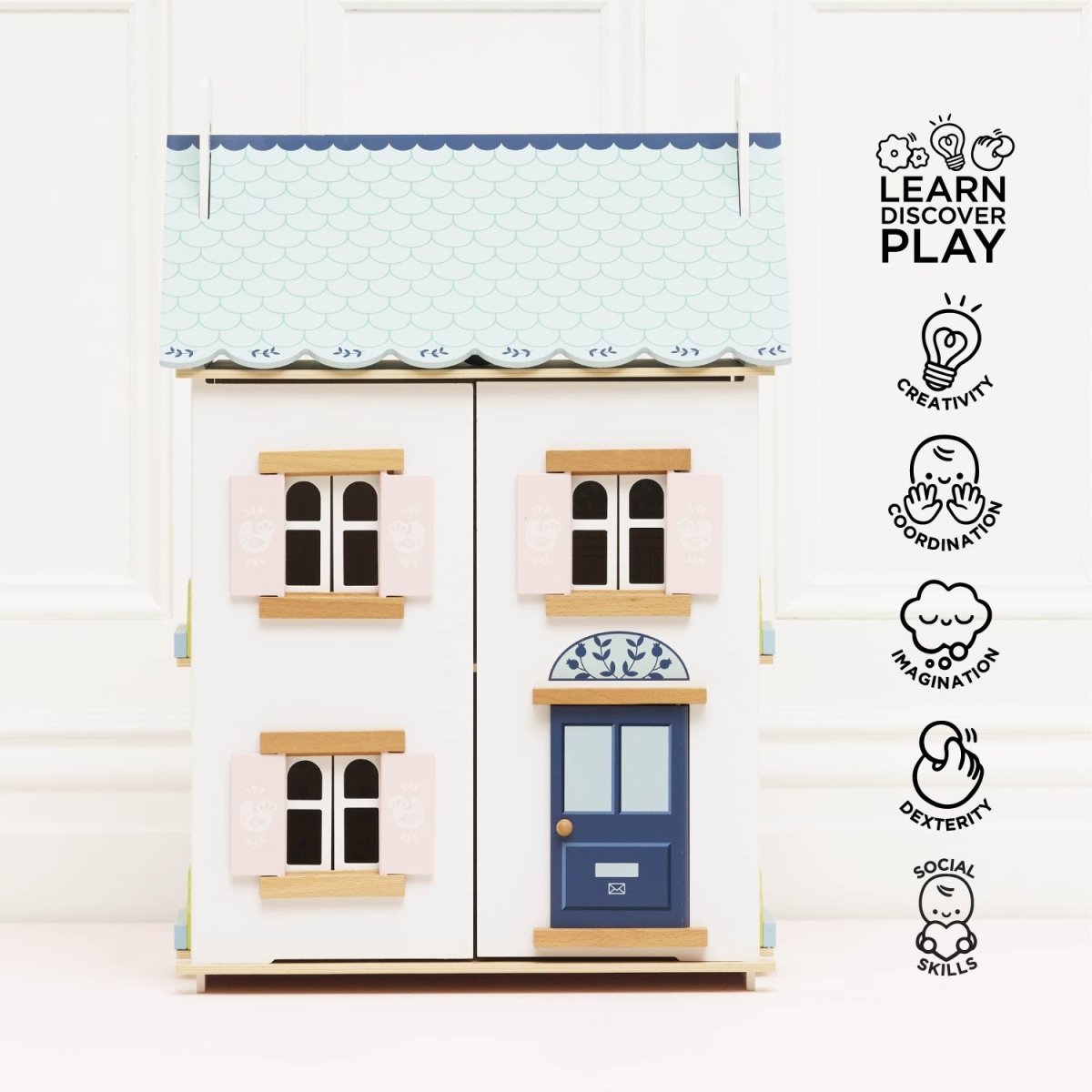 Bluebelle Wooden Dolls House – Dollhouses for children, available at Learning Bugs UK