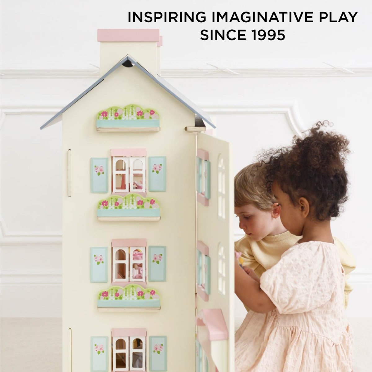 Cherry Tree Hall Wooden Dolls House – Dollhouses for children, available at Learning Bugs UK