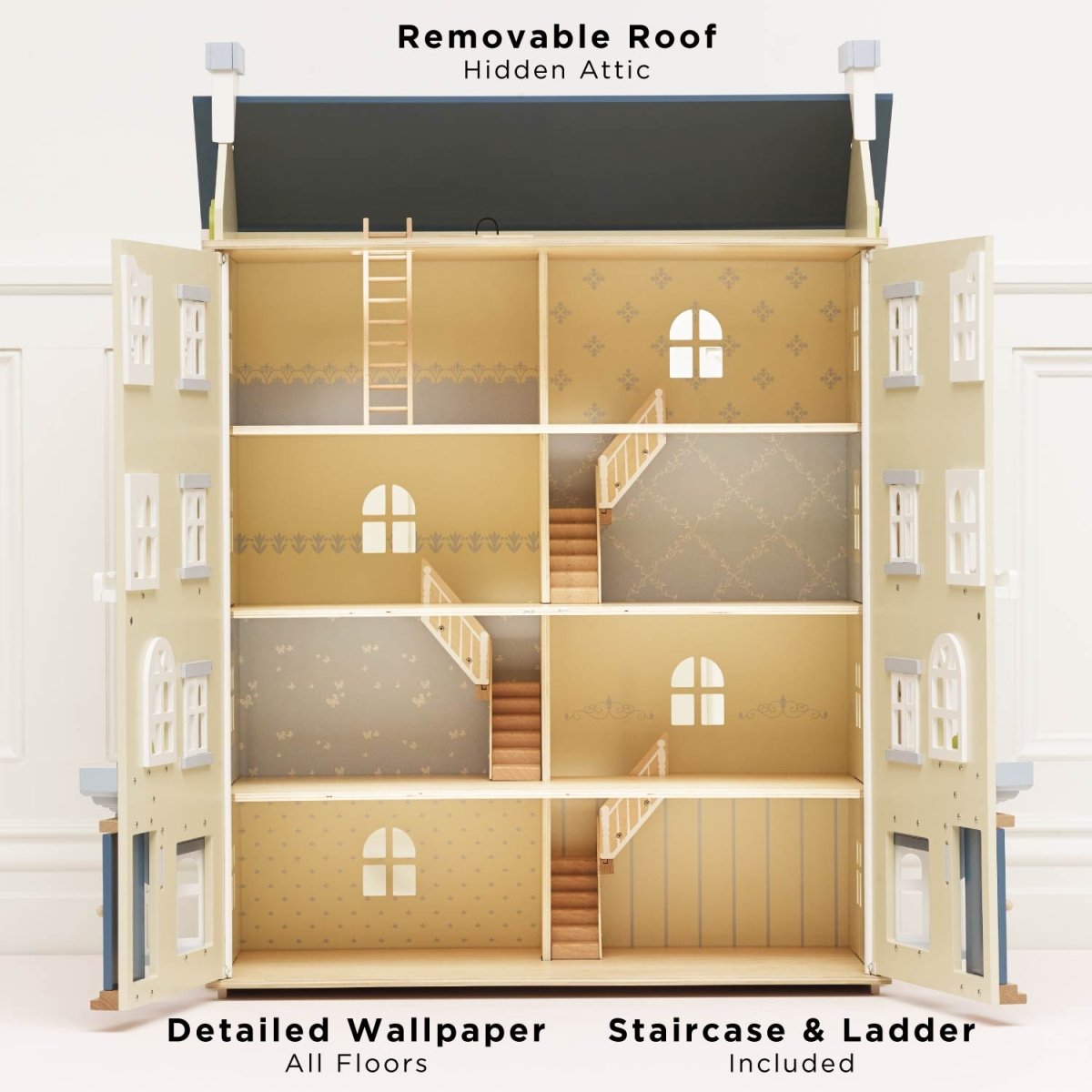 Palace Wooden Dolls House – Dollhouses for children, available at Learning Bugs UK