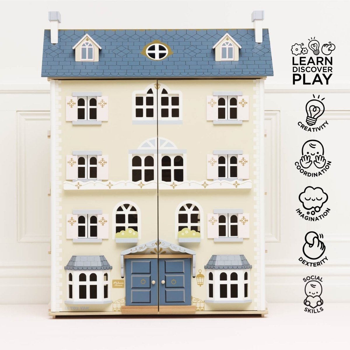 Palace Wooden Dolls House – Dollhouses for children, available at Learning Bugs UK