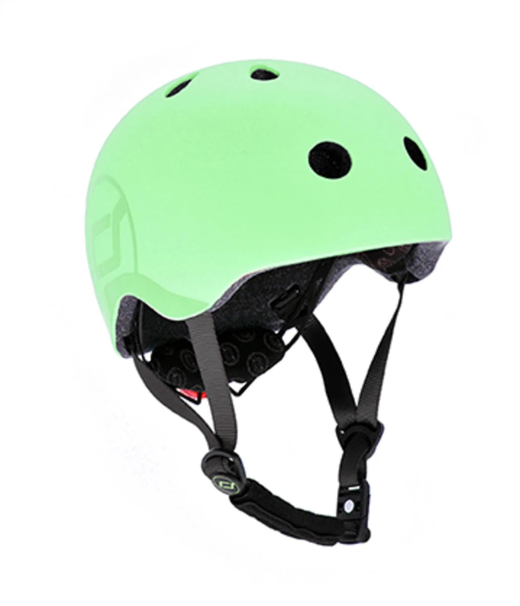 Scoot & Ride kids helmet in Kiwi green, size S-M