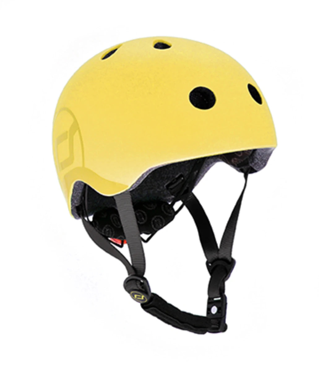 Scoot & Ride kids helmet in Lemon yellow, size S-M