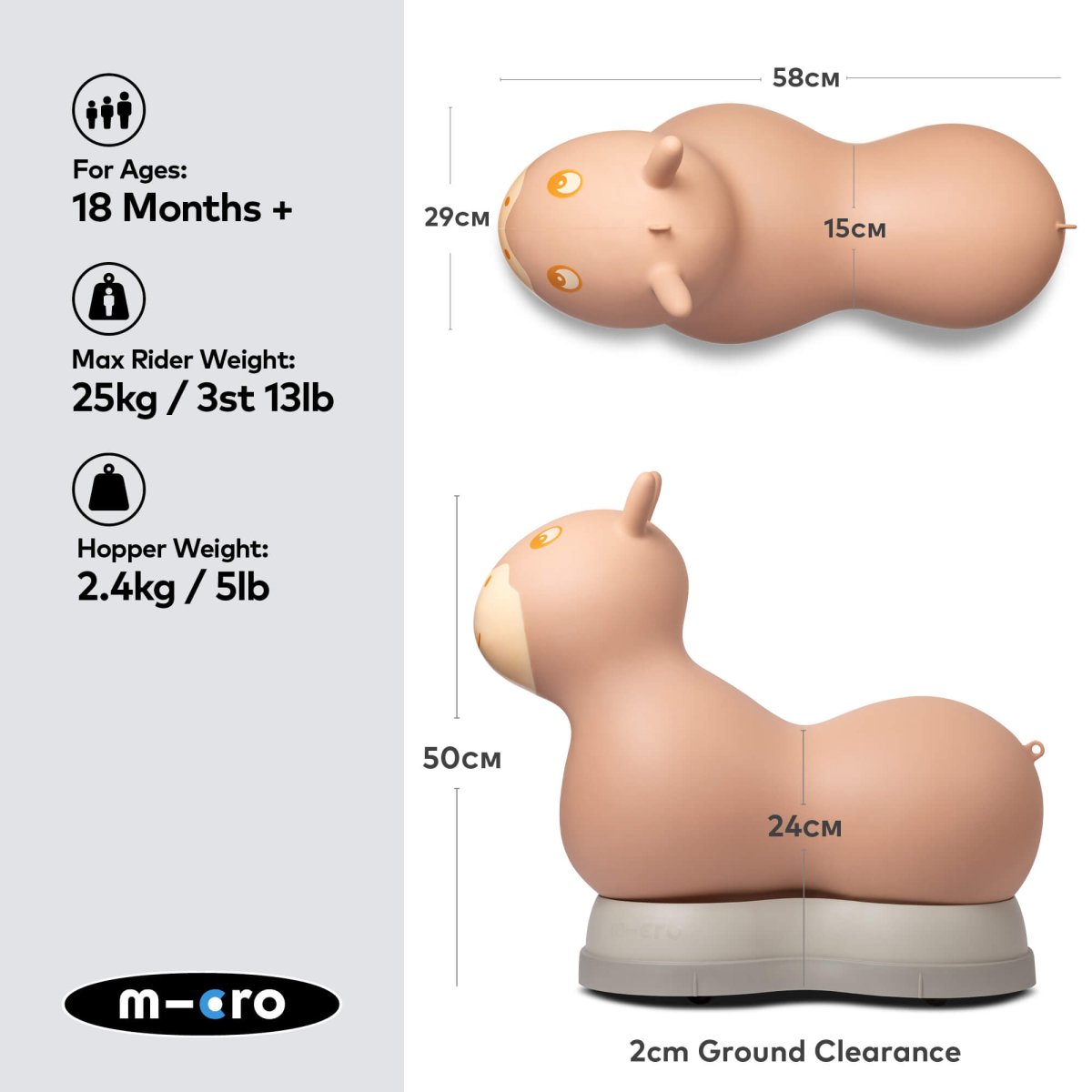 Micro Scooters Micro Air Hopper V2 – Ride On Toys for children, available at Learning Bugs UK