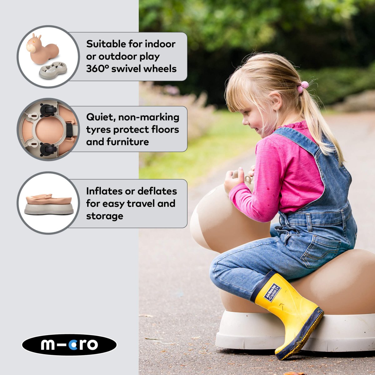 Micro Scooters Micro Air Hopper V2 – Ride On Toys for children, available at Learning Bugs UK
