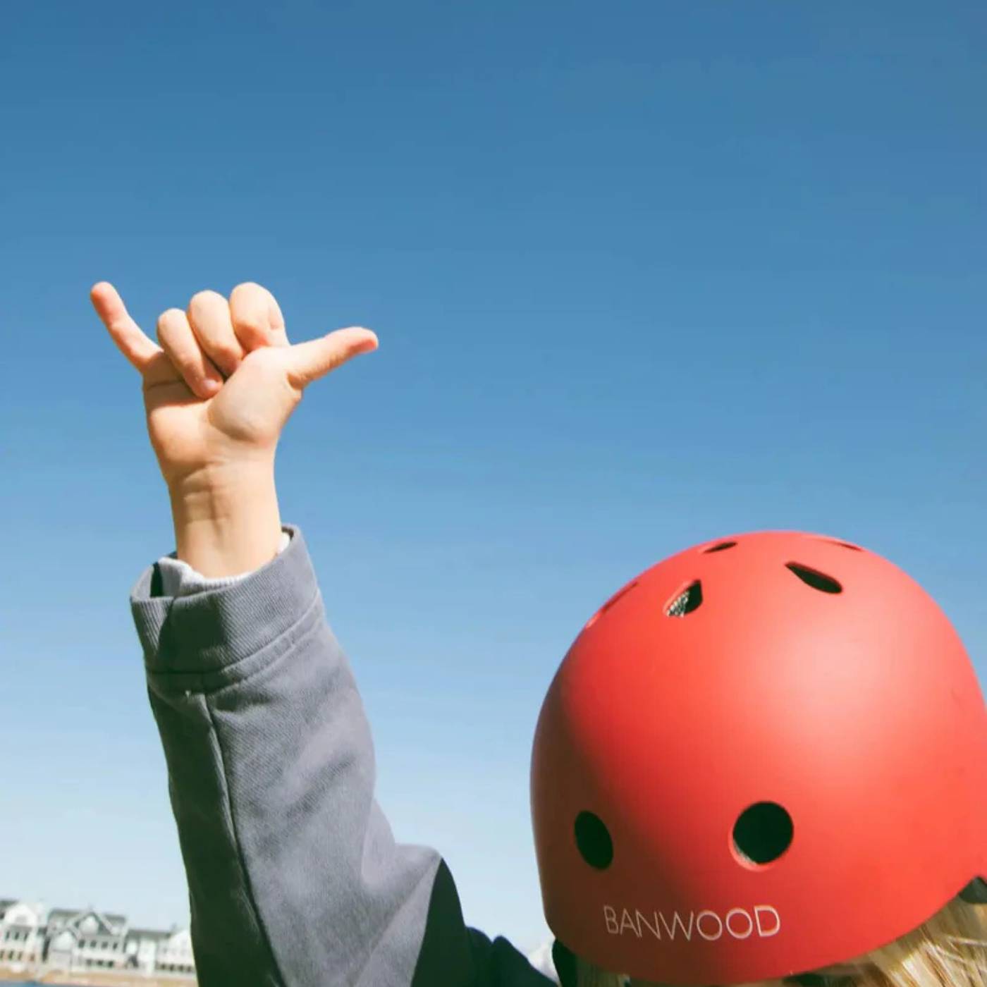 Banwood Classic – Kids Bike & Scooter Helmet (Matte Red)