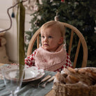 Buy Embroidered Linen Napkins, Set of 4 - Plaster Pink | Christmas for kids by Learning Bugs UK