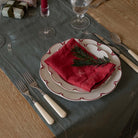 Buy Embroidered Linen Napkins, Set of 4 - Berry | Christmas for kids by Learning Bugs UK