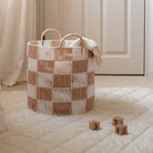 Buy Checkerboard Storage Basket Large - Nude | Storage for kids by Learning Bugs UK