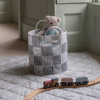 Buy Checkerboard Storage Basket Medium - Powder Blue | Storage for kids by Learning Bugs UK