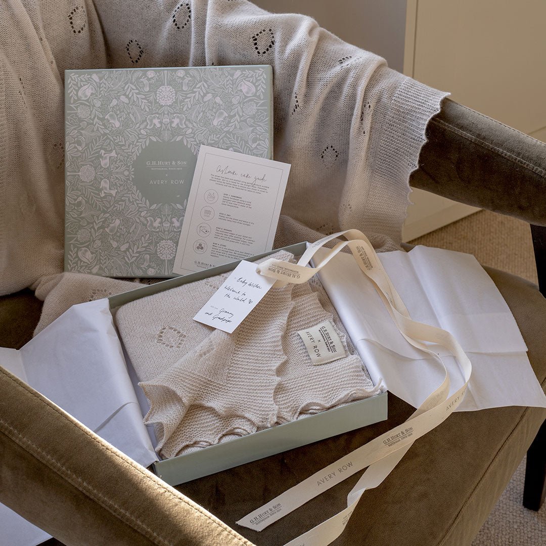 Limited Edition Avery Row Cashmere Shawl Gift Set – Blanket for children, available at Learning Bugs UK