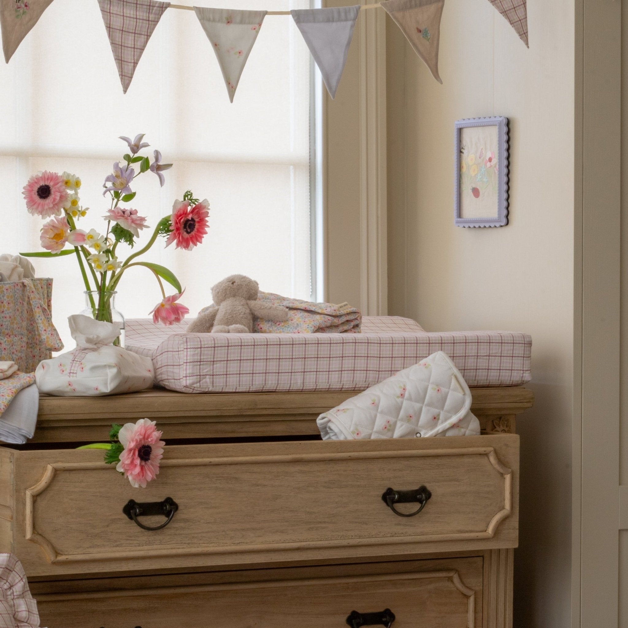 Buy Baby Changing Mat - Pink Check | Baby Changing for kids by Learning Bugs UK