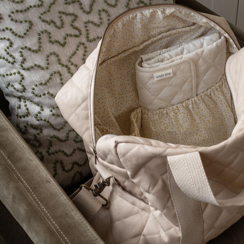 Buy Baby Changing Bag - Natural | Changing Bags & Travel Changing Mats for kids by Learning Bugs UK