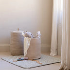 Buy Large Quilted Storage Basket - Nettle Scatter / Birch | Storage for kids by Learning Bugs UK