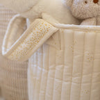 Buy Large Quilted Storage Basket - Wild Chamomile / Daisy Meadow | Storage for kids by Learning Bugs UK