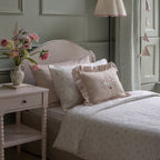 Buy Rectangle Linen Frill Cushion - Wildflower Garden | for kids by Learning Bugs UK