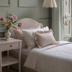 Buy Rectangle Linen Frill Cushion - Wildflower Garden | for kids by Learning Bugs UK