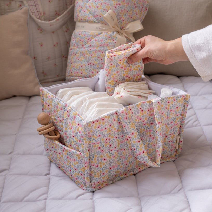 Buy Nappy Caddy - Wildflower Garden | Storage for kids by Learning Bugs UK