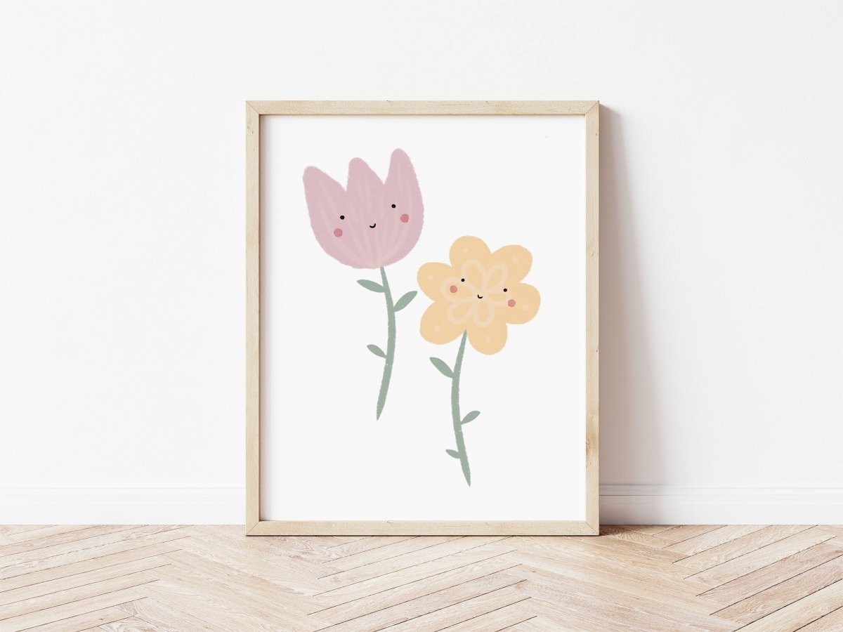 Happy Flowers Print – for children, available at Learning Bugs UK