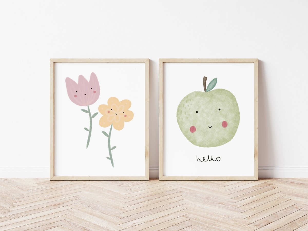 Happy Flowers Print – for children, available at Learning Bugs UK