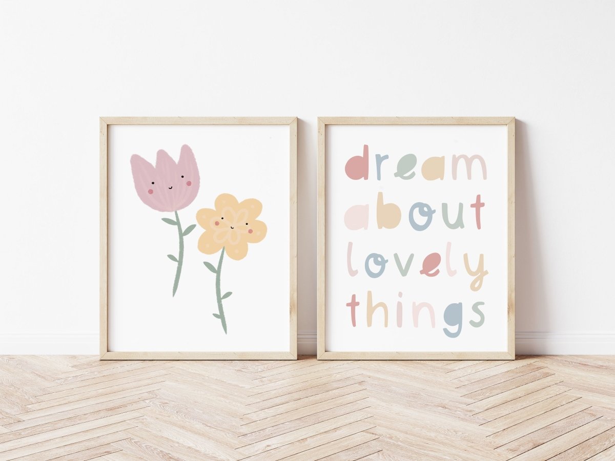 Happy Flowers Print – for children, available at Learning Bugs UK